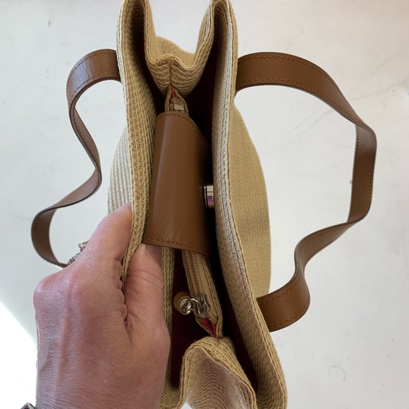 Talbots woven tote bag purse - Picture 3 of 8